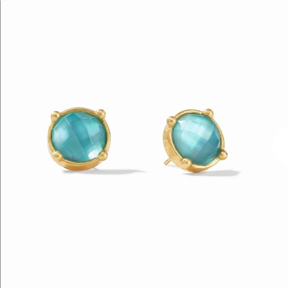 Julie Vos Honey Stud earrings in Bahama Blue